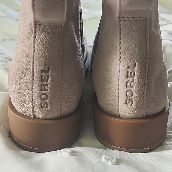 New SOREL Emelie II Chelsea Boots Size 8.5 Womens In Taupe - Picture 5 of 10